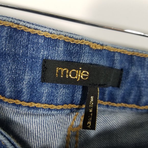 Maje Distressed Ankle Jeans Size 38 - Picture 5 of 8